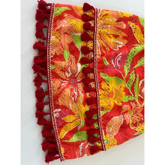 NWT Verb Pallavi Singhee Floral Tassle Mini Skirt Womens XS Boho Chic Fairy - Picture 9 of 16